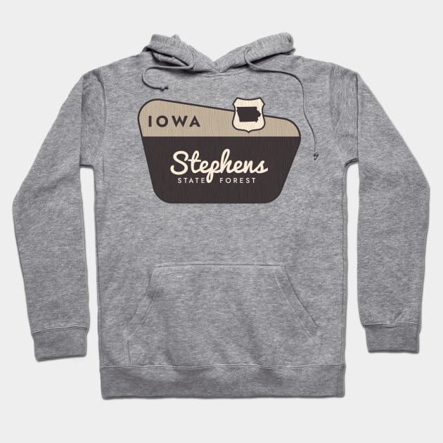 Stephens State Forest Iowa Welcome Sign Hoodie by Go With Tammy